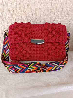 Bubbles bag handmade red new