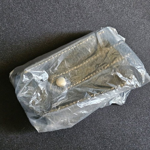 Leather key wallet used, dark blue