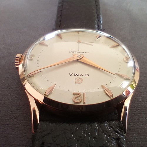 Cyma Cymaflex men's watch 18k gold used
