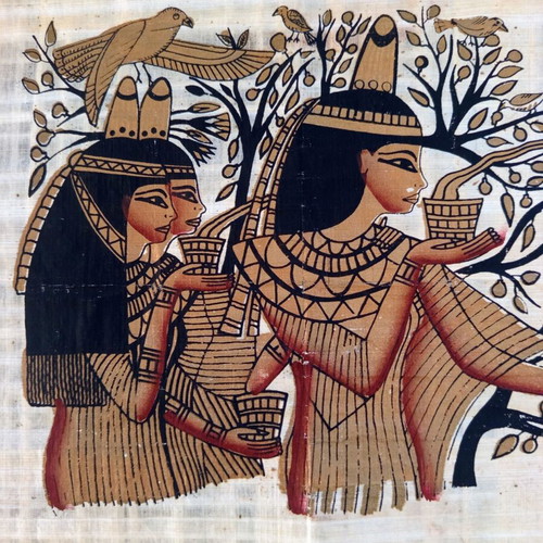 Authentic Egyptian Papyrus handmade, like new, 41x31 cm