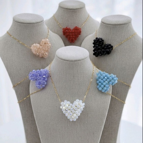 Steel necklace new, multicolor