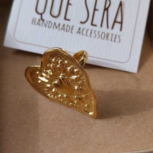 Adjustable ring new, gold-colored