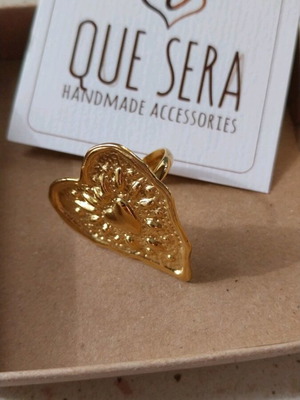 Adjustable ring new, gold-colored