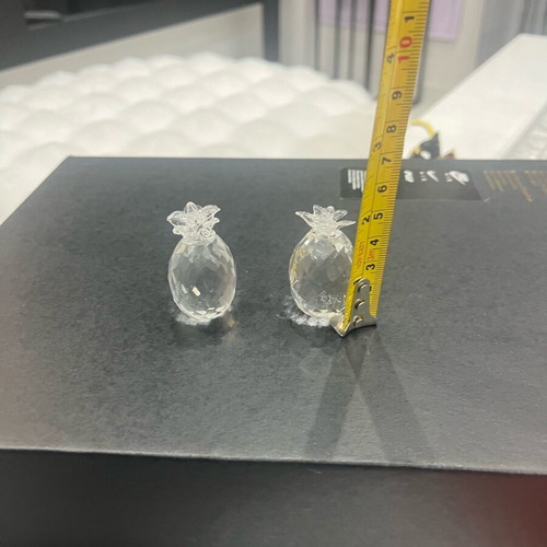 Set of two glass pineapples like new