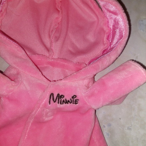 Minnie doll clothes like new, pink hooded outfit with ear holes