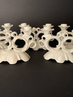 Porcelain candlesticks like new, set of 5 pieces
