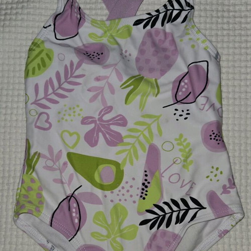 Orchestra children's one-piece swimsuit like new, 3 years, white pink