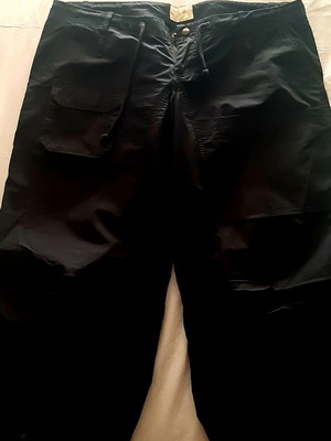 Παντελόνι βερμούδα Pull & Bear XLarge Cargo μαύρο βαμβακερό σαν καινούργιο