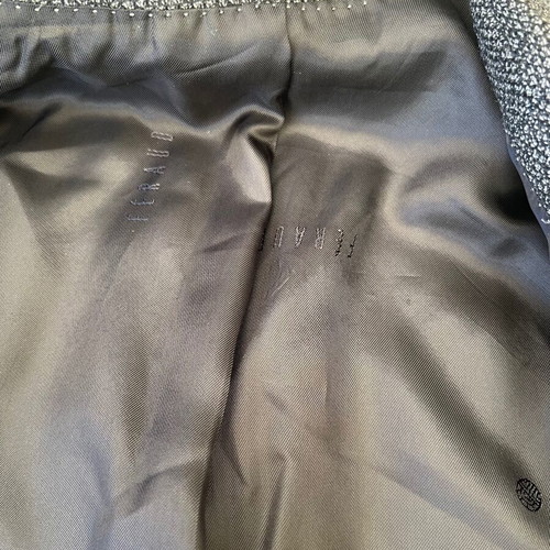 Féraud jacket new, 100% wool, size L, black and grey