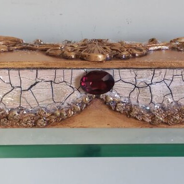 Handmade candle new 34×3 cm with decorative box 40×7×5 cm