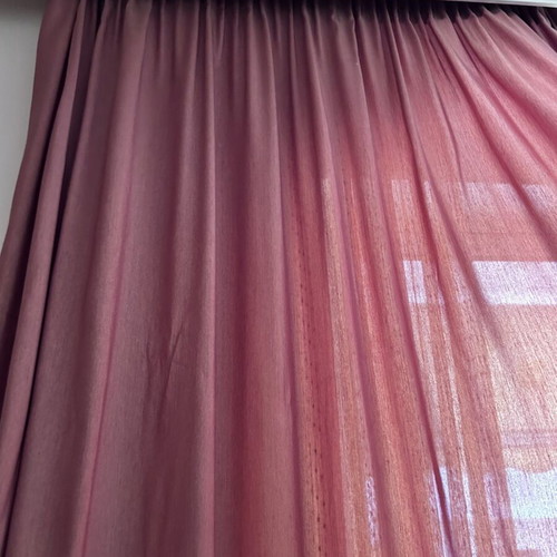 Curtain set used, two pieces, cherry color, 3m width, 2.7m length each
