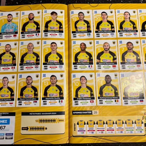 Panini Super League 2024-25 album used, 100% complete