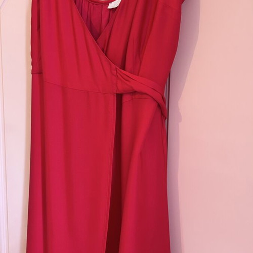 Long dress with wrap closure new, pink
