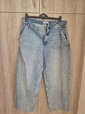 Only jeans like new, mid loose baggy, size L 40 12, blue