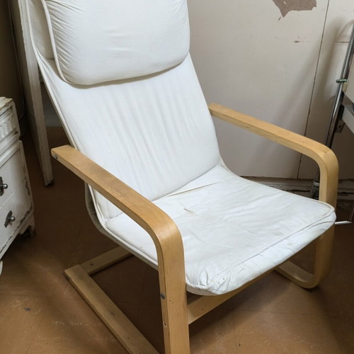 IKEA armchair with removable cushion, used