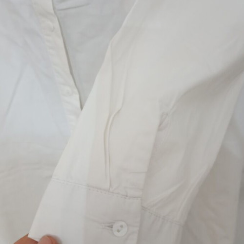 Zara women's long white shirt used, size M
