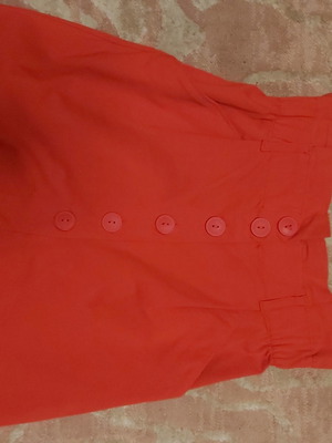 Zara skirt with buttons, size small, like new, red