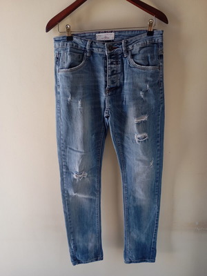 Ανδρικό παντελόνι τζιν Denim, μέγεθος W32, γκρι
