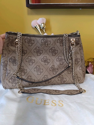 Guess shoulder bag new, beige and brown