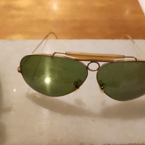 Ray Ban Bullet Hole Aviator sunglasses Bausch & Lomb lenses, made in USA, vintage
