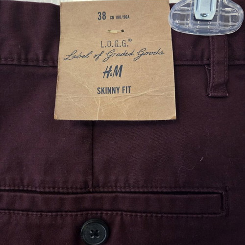 H&M Skinny Pants new, burgundy