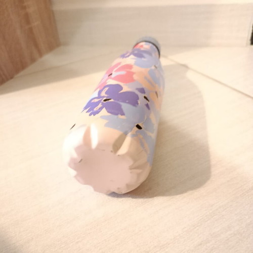Stainless Steel Thermos Bottle used with Floral Pastel Design