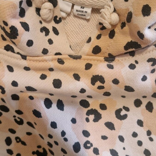 Vans crop hoodie sweatshirt used, black and beige