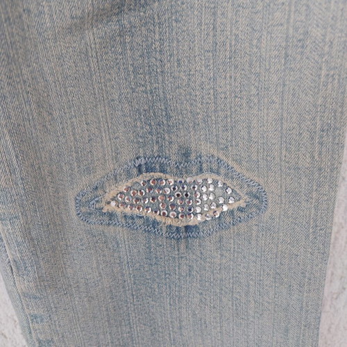 Celestino women's jeans with rhinestones size 27 used, blue