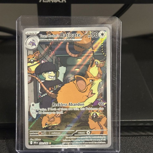 Pokémon Team Rocket’s Raticate 202/182 Illustration Rare mint