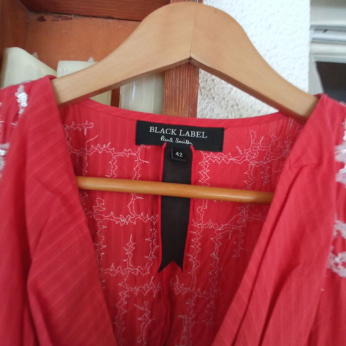Paul Smith Black Label Oversize Beaded Caftan Dress M IT42 Like New Red