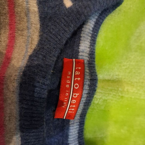 Men's wool sweater new, multicolor, size L
