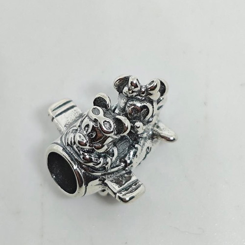 Mickey and Minnie Love Disney S925 Silver Charm like new