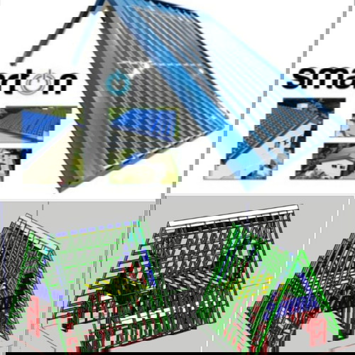 Solar Smart Modern House Smart on 60 sqm Autonomous and Economical