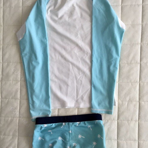 Orchestra boys' swimwear size 8 years, like new, white and turquoise