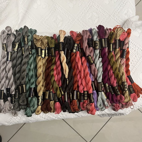 DMC Coton Perlé embroidery threads new, set of 60 colors