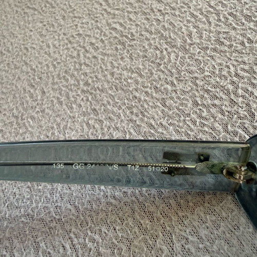 Gucci GG 2419/S sunglasses used, grey and turquoise