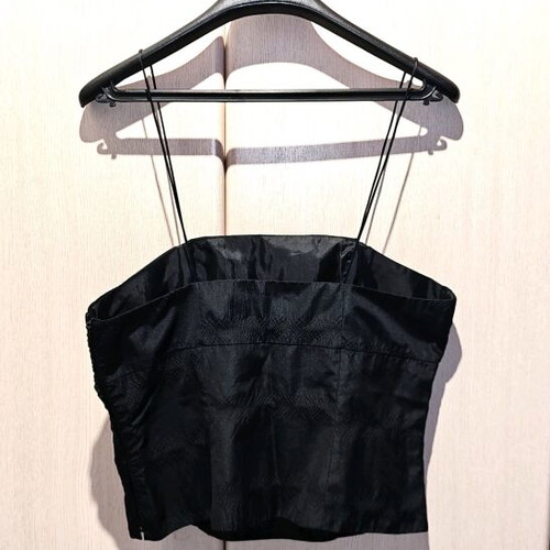Black crop top new, size M