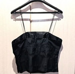 Black crop top new, size M