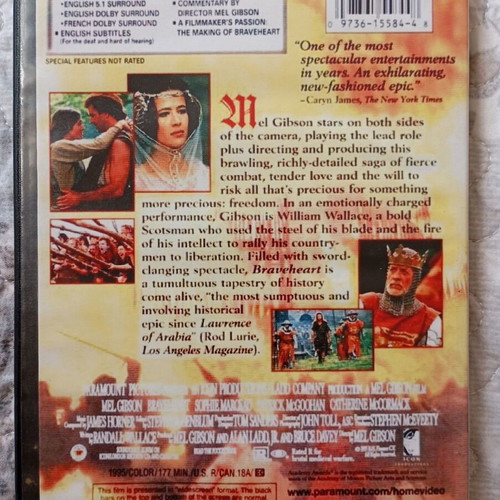 Braveheart DVD like new, adventure