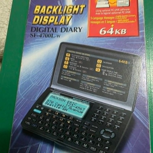 Casio 64K electronic diary with backlight