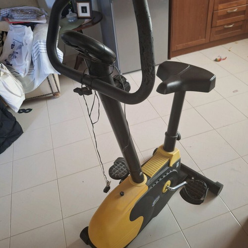 Static exercise bike used with signs of wear