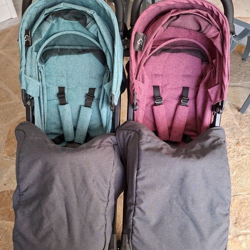 Mother Baby Two Bebe Divisible Twin Stroller like new