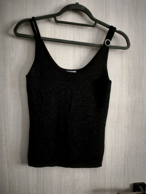 Naf Naf Lurex blouse medium, used, black