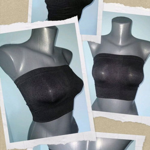Seamless Bustier Bra like new, postural corrector, black