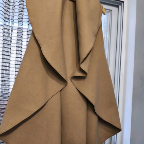 A-Style long vest like new, beige alpha line