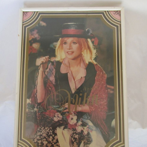 Aliki Vougiouklaki framed vintage poster with inscription used