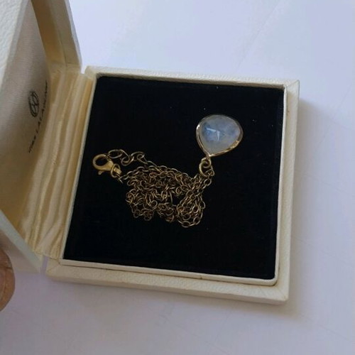 925 Silver Pendant With Crystal Used