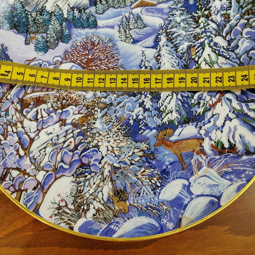 Dagmar Ebmer-Kirchlehner Winter 1982 porcelain decorative plate, limited edition