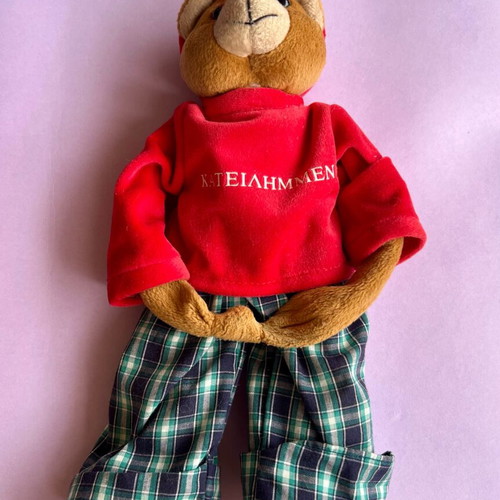 Vintage teddy bear for room door like new