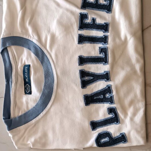 Play Life t-shirt like new, white cotton, size L